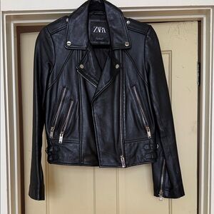 Zara Women's Black Leather Jacket